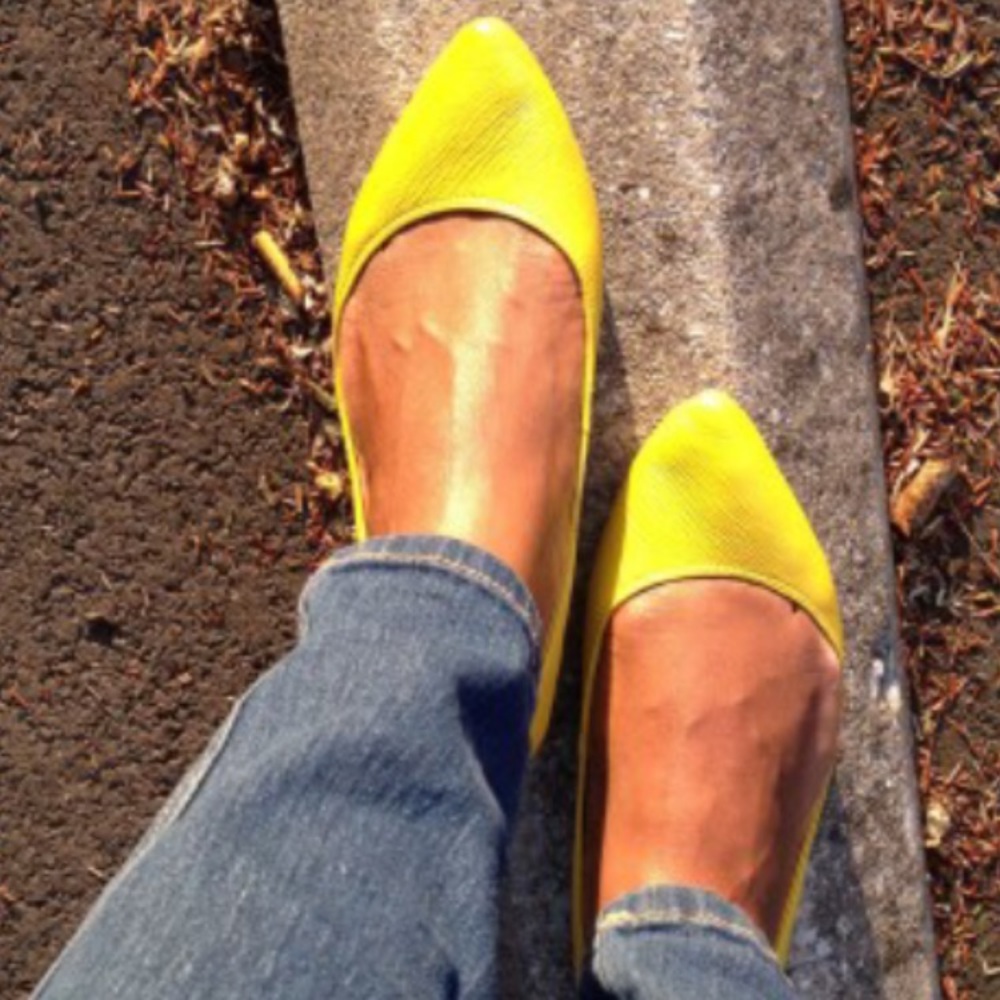 Pointy Neon Sandals by Gianni Bini.
